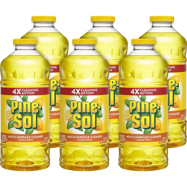 Pine-Sol All Purpose Multi-Surface Cleaner, 60 fl oz (1.9 quart) Lemon Fresh, 6 PK CLO40239CT